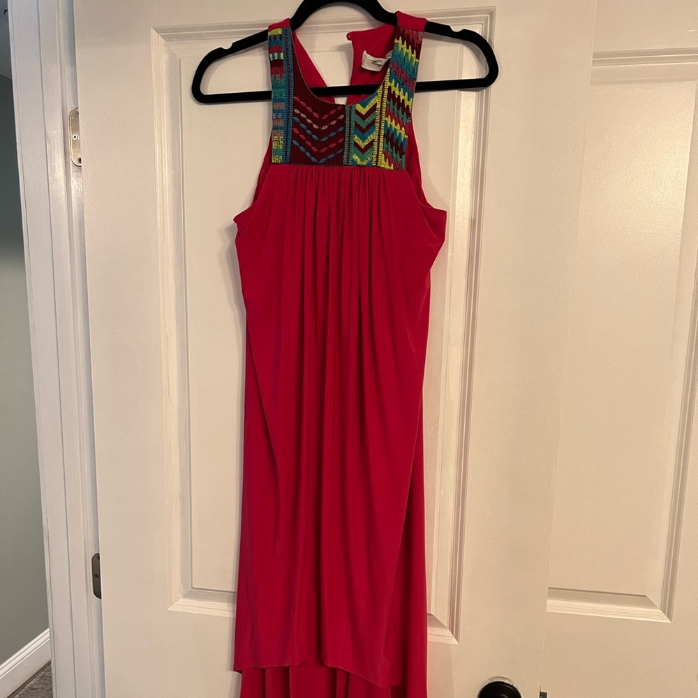 TBags Los Angeles pink high low dress